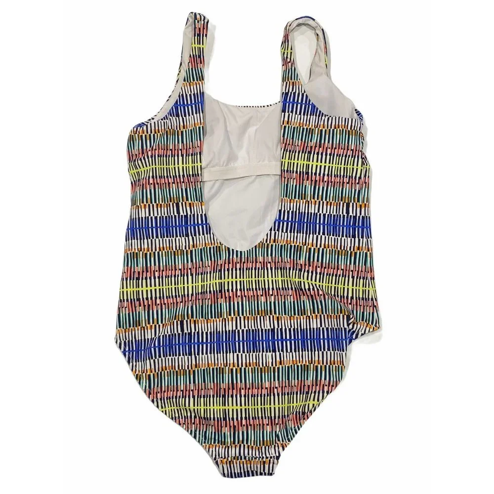 NWT ATHLETA Prismatic Scoop One Piece Swim Suit MEDIUM Multicolor - Picture 2 of 6